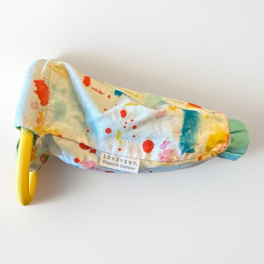 Lovevery Organic Cotton Sensory Pouch Teether Crinkle Baby Toddler Toy Thinker